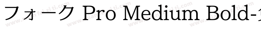 フォーク Pro Medium Bold字体转换